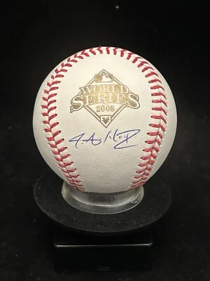 J.A. HAPP Autographed Signed ROMLB Baseball PSA Phillies 2008 World Series Ball - Image 1 of 4