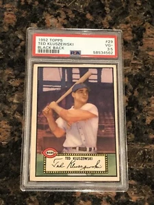 1952 Topps Ted Kluszewski #29 Baseball Card Black Back PSA 3.5 - Picture 1 of 2