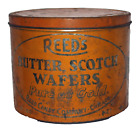 ORIGINAL REED'S BUTTER SCOTCH WAFERS TIN - A LARGE SIZED TIN