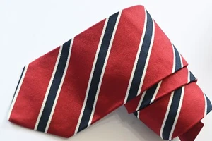 Cravatta collo uomo BROOKS BROTHERS SETA ROSSA L:3 1/4" DA L:59" - Foto 1 di 3