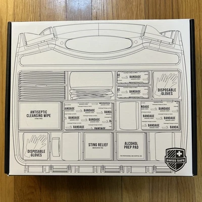 NEW! Swiss Safe 2-in-1 Hardcase First Aid Kit (348 Piece) + Bonus Mini Kit - Image 1 of 4