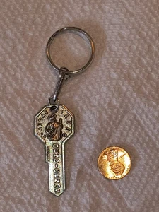 LLAVERO DE VIAJE SAN CRISTÓBAL CATÓLICO ESPAÑOL PLATA METAL - Imagen 1 de 2
