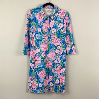 Lilly Pulitzer Silvia Luxletic Dress Size M UPF 50+ Multi Spring In Your Step - Image 1 of 4