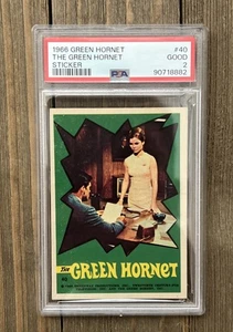 GREEN HORNET 1966 TOPPS STICKER #40 CARD PSA 2 GOOD KATO Bruce Lee Rookie - Picture 1 of 2