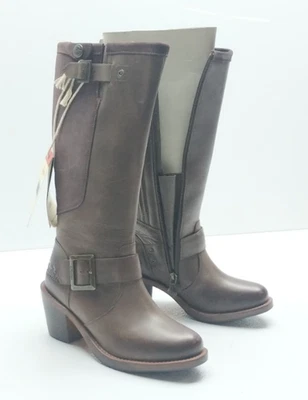 Botas altas de ingeniero Indian Motorcycle para mujer de cuero marrón talla 6 286396406 Foto 1 de 4