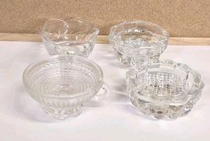 Lot of 4 Glass & Crystal Trinket Dishes/Candle Holders - Picture 1 of 23