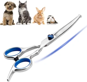 Mumoo Bear Curved Dog Grooming Scissors with Safety round Tips, Light Weight Pro - Picture 1 of 7