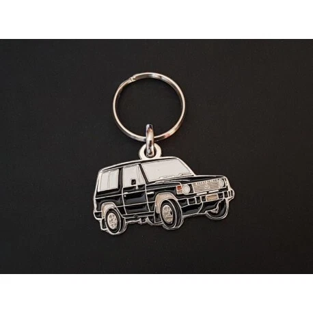 Porte-clés profil Mitsubishi Pajero 1 et Montero, Shugun 4x4, L040 (noir) - Photo 1/1