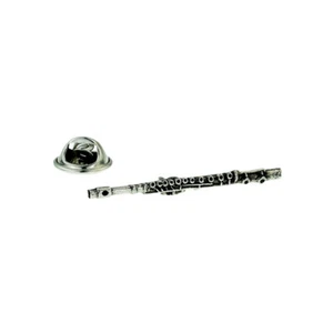 Pewter Flute Lapel Pin Badge XWTP125 - Picture 1 of 1