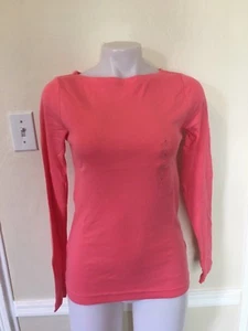 GAP Women`s Long Sleeve Boatneck Tee 2XL Size Favorite T Shirt Top F Coral NWT - Picture 1 of 5