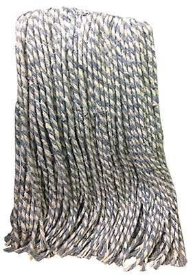 ABCO Products 01304-TS 4 Ply Natural Yarn Cotton Mop Head, Cut End, Blue/White, - Image 1 of 2