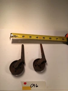 Two Vintage Furniture Casters. Steel Wheels. Industrial. Two sizes - Picture 1 of 1
