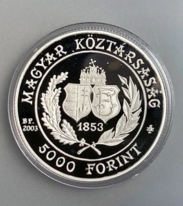 Ungarn 5000 Forint 2003 Bp KM# 769 PP Sterling Silber - Bild 1 von 2