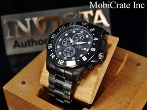 Invicta 48mm COMBAT Specialty VD57 Quartz Chrono Triple Black Plated SS Watch - Picture 1 of 12