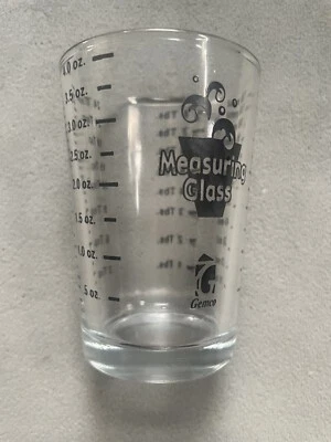 Taza medidora pequeña de vidrio artesanal de cocina - ml, cucharadita tbsp, fl. oz. Foto 1 de 3