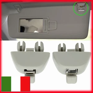 Clip Aggancio Aletta Parasole Per VW POLO UP PASSAT SEAT MII Grigio clips gancio - Foto 1 di 6