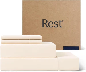 ® Evercool®+ Cooling Sheet Set, Full Size, Snow Ivory, Breathable Bed Sheets for - Picture 1 of 6