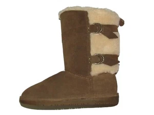 BEARPAW Alexandra Women's Size 9 Brown Camel Suede Wool Lined Boots Shoes NEW - Picture 1 of 7