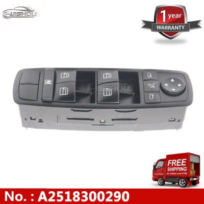 Interruptor de ventana eléctrica principal delantero izquierdo para Mercedes-Benz ML350 ML500 ML550 06-12 Foto 1 de 4