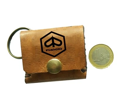 PORTACHIAVI PIAGGIO IN CUOIO FATTO A MANO VERO CUOIO MADE IN ITALY - Immagine 1 di 2