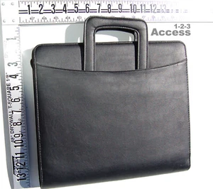 Plan A Head Zipper Brief Case Retractable Handles 3 Ring Binder 1.5'' Pokts BlK - Picture 1 of 11