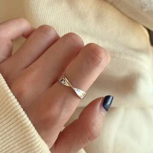 925 sterling silver ring, adjustable thumb ring, declaration ring, open-end ring - Picture 1 of 44