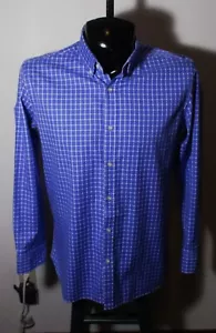 Men's MASSIMO DUTTI Blue Long Sleeve Oxford Stye Shirt Size L - Picture 1 of 6
