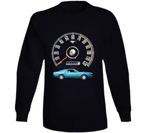 1969 Mustang Speedometer Mach 1 Musclecar Gift Long Sleeve T Shirt - Picture 1 of 1