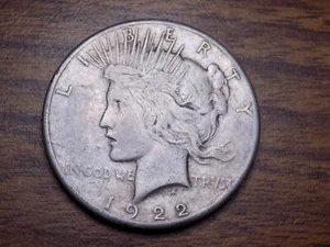 PEACE DOLLAR 1922 S 90 % SILBER - Bild 1 von 2
