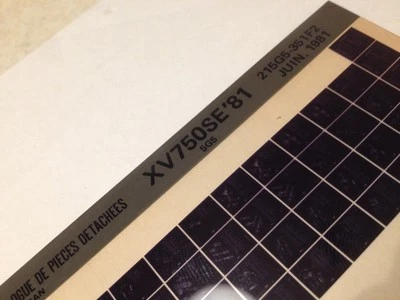 Yamaha XVS750SE XVS750 Se XVS 750 81 Micro Enchufe Piezas List Catálogo - Imagen 1 de 2