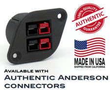 Dual Port Carbon Composite Panel Mount Adapter for Anderson Powerpole PP15/30/45