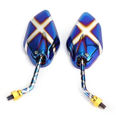 Espejos retrovisores laterales 10 mm M10 para moto scooter crucero chopper bicicleta deportiva Foto 1 de 4