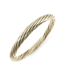 Vintage Van Cleef & Arpels 18k Two Tone Gold Twisted Rope Gold Bangle Bracelet - Picture 1 of 9