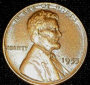 1955 P Lincoln Wheat Cent - Picture 1 of 6