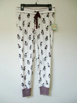 Pantalones Largos Pijama Estilo Salón Jogger Pj Salvage PINGÜINS S MARFIL/multi Nuevos con Etiquetas  Foto 1 de 4