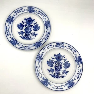 Antik Villeroy & Boch Dresden Mohnblau Wt 2er Set Dessert-/Salatteller 8,5" - Bild 1 von 16