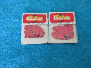SULYN  RED  COLORED HEARTS  No. 1439  3/8" 100 PIECES  (2 AVAILABLE - Picture 1 of 2