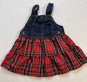 Vintage OshKosh B’gosh Girl The Genuine Article Baby Toddler Jumper Sz 12 Months - Picture 1 of 7