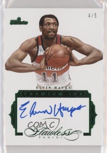 2015-16 Panini Flawless Premium Ink Emerald /5 Elvin Hayes #PI-EH Auto HOF