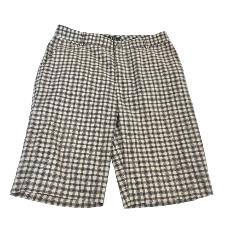 Pantalones Cortos Chinos LRL Lauren Active Ralph Lauren Para Mujer Marrón Talla 6 Cuadros Informales Foto 1 de 4