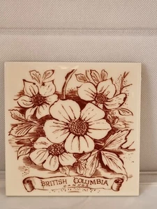 CERAMIC WALL TILE PICTURE British Columbia Canada Floral Pacific Dogwood - Picture 1 of 7
