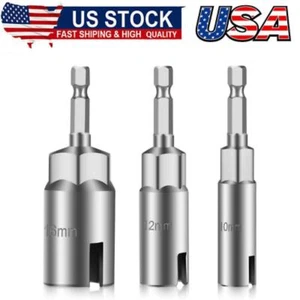 3Pcs Power Wing Nut Driver Set, 1/4" Hex Shank Slot Wing Nuts Bolt Driver Hook - Picture 1 of 8
