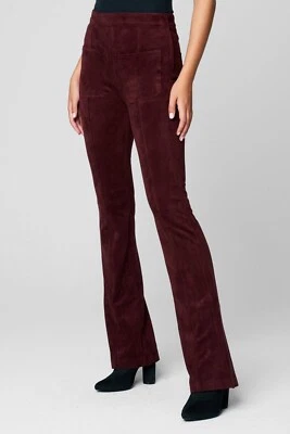 Blank NYC Women's Faux Suede Patch Pockets Mini Bootcut Pants Maroon Size 30 - Image 1 of 4