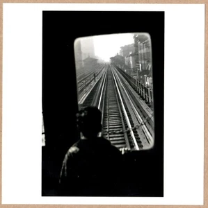 SIGNED - ELLIOTT ERWITT - THIRD AVE EL SUBWAY NEW YORK 1955 - 6 x 6 MAGNUM PRINT - Picture 1 of 2