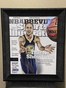 Stephen Curry firmato JSA autenticato golden state warriors incorniciato 20x25 - Foto 1 di 5
