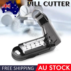 Pill Cutter Tablet Vitamin Splitter Divider Travel Medicine Storage Box OZ - Picture 1 of 7
