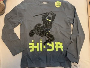 NWT Oshkosh Boys Size 4 Glow In Dark Long Sleeve Ninja Shirt - Picture 1 of 3