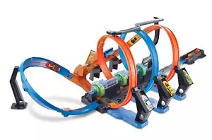 Hot Wheels Toy Car Track Set Corkscrew Crash with 1:64 Scale Car DAMAGED BOX - Picture 1 of 8