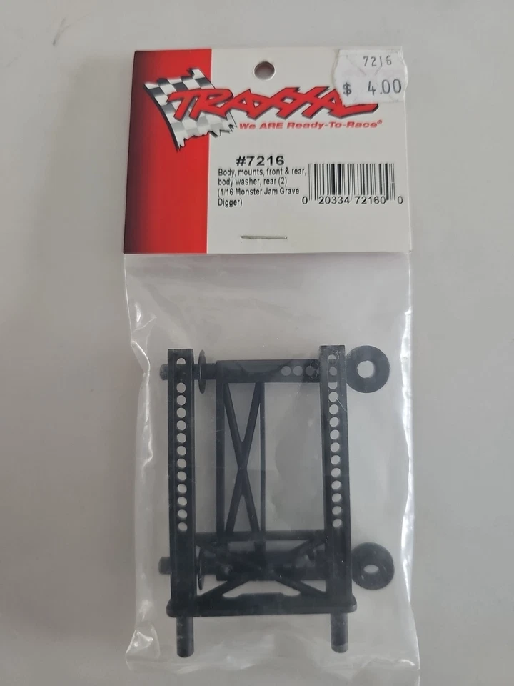 Traxxas 7216 - Body mounts, front & rear/ body washer, rear (2) - Image 1 of 1