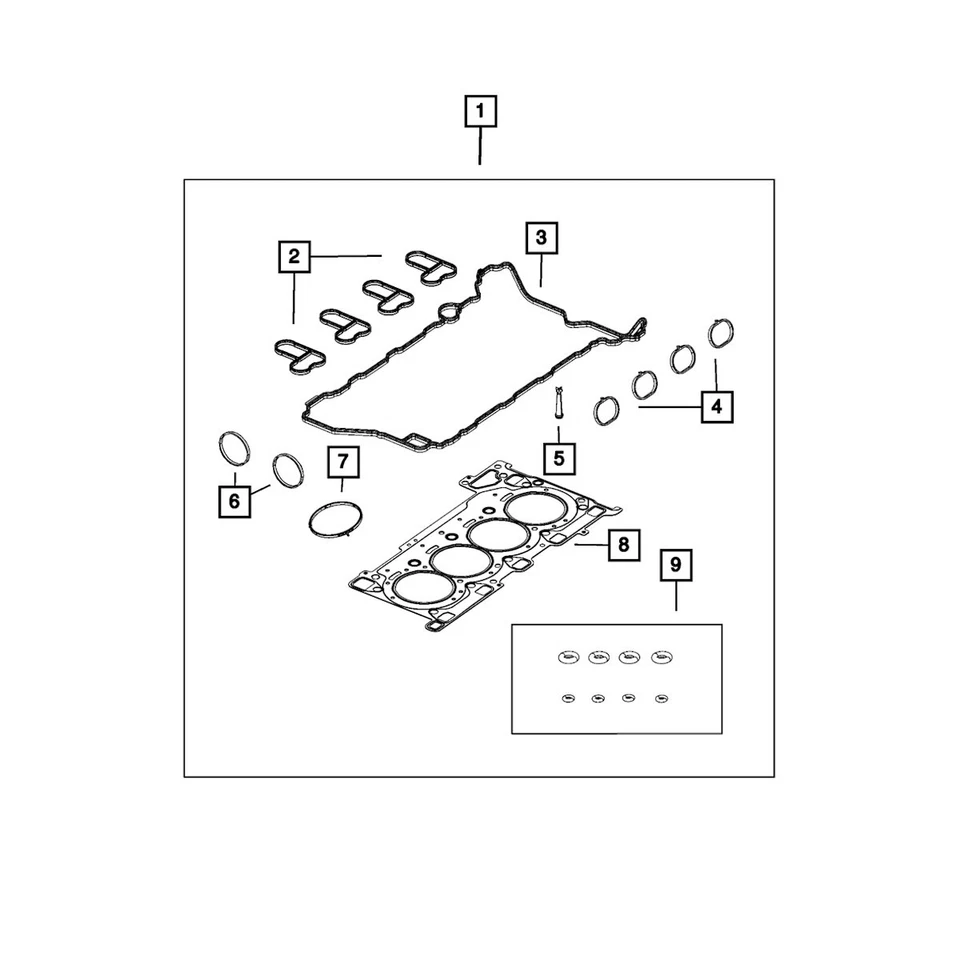 68436674AA Mopar selo injetor de combustível gasolina para Jeep Cherokee Wrangler 2019 - Imagem 1 de 1